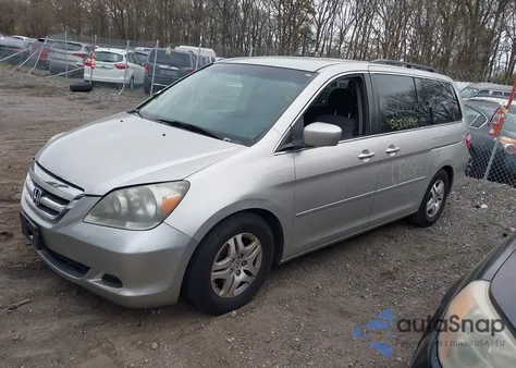 2007 Honda Odyssey Ex z USA, uszkodzony, nr VIN 5FNRL38487B450871